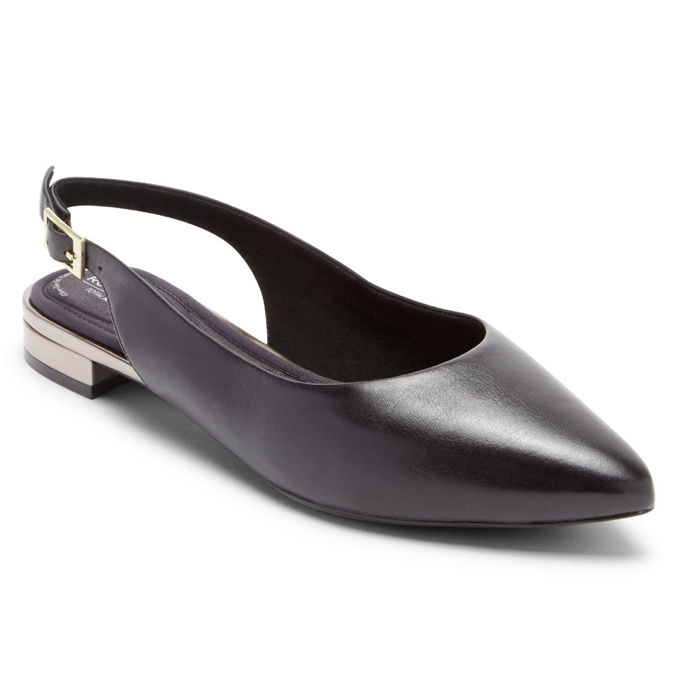 Rockport Slingback Dame Svart - Total Motion Adelyn - HNXV84523